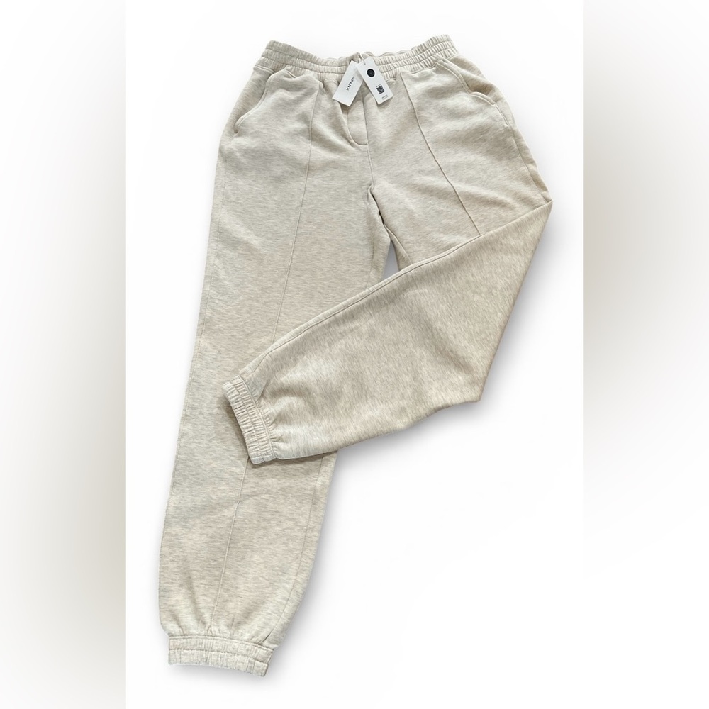 SPANX NWT Women’s AirEssentials Jogger Sweat Pants in Heather Cream Size L/Tall